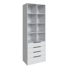 Стеллаж Мадрид (0,8) с 4 ящ. белый