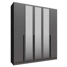 Шкаф Мадрид (2,0) с зеркалом графит серый