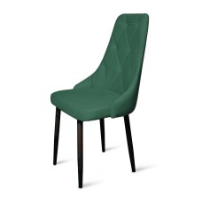Стул "Граф" черный матовый Томми 25 темно-зеленый Стул "Граф" черный матовый Томми 25 темно-зеленый