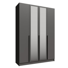 Шкаф Мадрид (1,6) с зеркалом графит серый