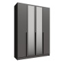 Шкаф Мадрид (1,6) с зеркалом графит серый