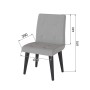 Стул Лилу, Светло-серый, Шоколад