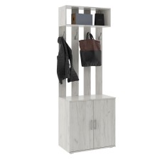 Тумба с вешалкой Ева, Дуб крафт белый Тумба с вешалкой Ева, Дуб крафт белый