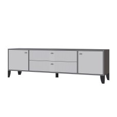 Тумба под телевизор Парус-10, Графит, Светло-серый