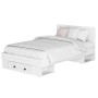 Кровать с проложками ДСП и ящиками Софт КР-06 (1,2), Белый