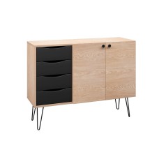 Комод Брюс 16.233, Battle rock FSC Santiago,Черный, Кварц Блэк