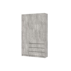 Шкаф трехстворчатый Бали, Цемент светлый