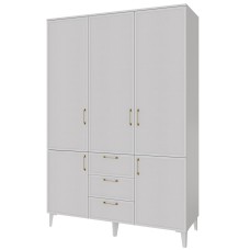 Шкаф трехстворчатый с ящиками Толедо ТШ-24, Белый