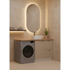 ВГ 1550 Магнолия/Белый гладкий Арника РМ (со столешницей) в.1