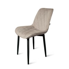 Стул "Оскар" черный матовый Томми 08 серый Стул "Оскар" черный матовый Томми 08 серый