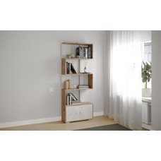 Стеллаж Ромео-2, Дуб крафт табачный, дуб крафт белый