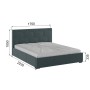 Кровать с ортопедическим основанием Манука (1,6м), Серый