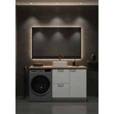 ВГ 1550 Белый софт матовый/Белый гладкий Арника РМ (со столешницей) в.2