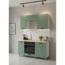 МК Аленушка 1,6м в.5 Орешник Матовая Мята,скоба черный,сонома