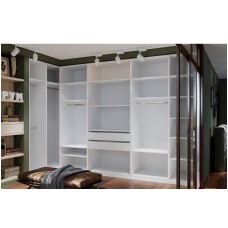 Гардеробная Рум. Комплект 5.1 без фасадов, белый