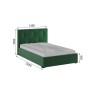 Кровать с ортопедическим основанием Манука (1,2м), Изумрудный