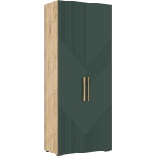 Шкаф двухстворчатый Ирис, Браш Мени Грин, Дуб Крафт