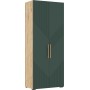 Шкаф двухстворчатый Ирис, Браш Мени Грин, Дуб Крафт