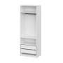 Шкаф распашной с наполнением (3 полки + 2 ящика + штанга) ШК 5 (800), Белый