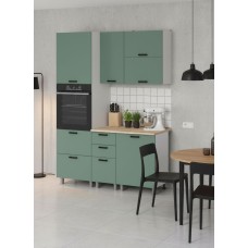 МК Аленушка 1,6м ПД 2 Орешник Матовая Мята,скоба черный,сонома