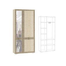 ЛШ-9 Шкаф комбинированный с зеркалом Ливорно, Сонома ЛШ-9 Шкаф комбинированный с зеркалом Ливорно, Сонома