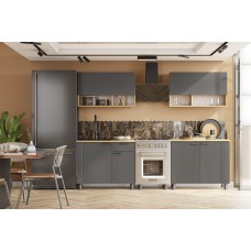 Кухонный гарнитур Монако 2м., Дуб Золотой, Графит