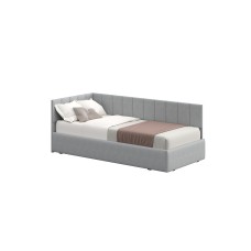 Кровать "КР 3" (0,9х2,0 мягкая) (SAFE) (Ткань серый) Кровать "КР 3" (0,9х2,0 мягкая) (SAFE) (Ткань серый)