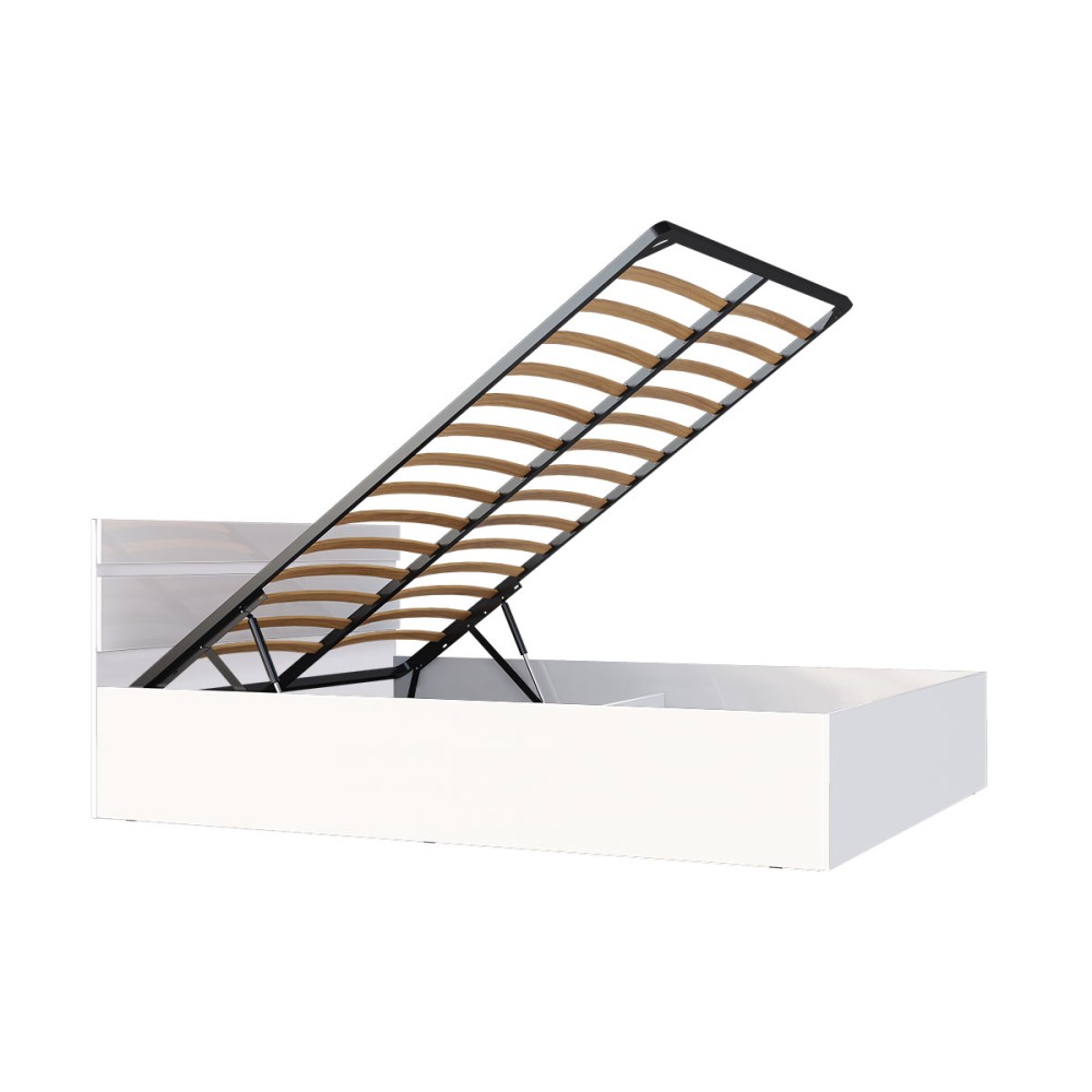 Кровать с подъемным механизмом Нэнси New 1,6м, Белый глянец холодный Кровать с подъемным механизмом Нэнси New 1,6м, Белый глянец холодный