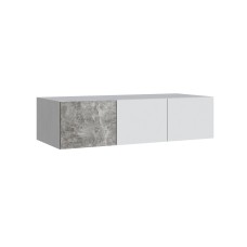 Антресоль Мадрид (1,2) с зеркалом 300 белый/ателье светлое