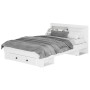 Кровать с проложками ДСП и ящиками Софт КР-11 (1,4), Белый
