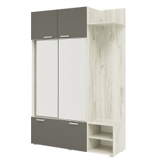 Прихожая Стелла, Графит, Дуб Крафт Белый