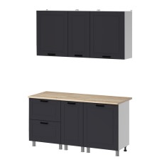 МК Аленушка 1,6м в.4 Астра Сталь,скоба черный,сонома