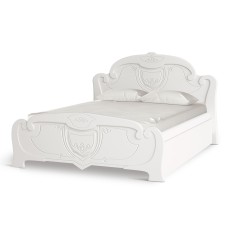 Кровать Мария 1,4м, Белый глянец холодный, Белый