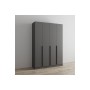 Шкаф Мадрид (1,6) без зеркала графит серый