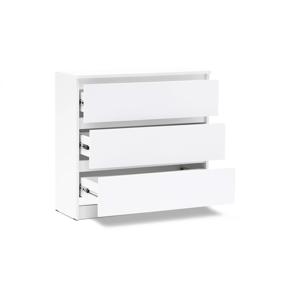 Комод Челси 800 (3 ящиа), Белый глянец холодный, Белый Комод Челси 800 (3 ящиа), Белый глянец холодный, Белый