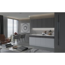 Кухня Оливия NEW 2,0м, Белый снег софт / Графит софт NEW Кухня Оливия NEW 2,0м, Белый снег софт / Графит софт NEW