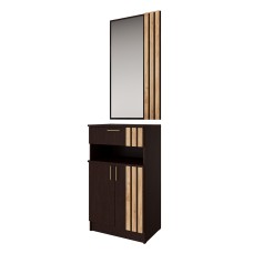 Тумба с зеркалом Кано КПТ, Венге, Дуб крафт золотой