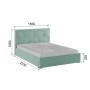 Кровать с ортопедическим основанием Манука (1,4м), Мятный