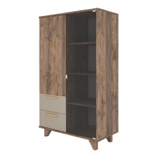 Ньёрд Шкаф-Витрина Н Дуб Самдал / Ива пепельная