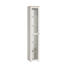 Шкаф-витрина 16.394.03 Остин Белый шагрень, Дуб Золотой