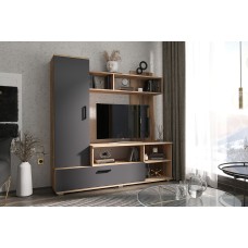 Гостиная Мини, Графит, Дуб крафт