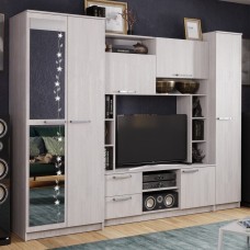 Стенка в гостиную Флора, ясень белый