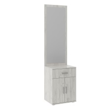 Тумба с зеркалом Ева, Дуб крафт белый