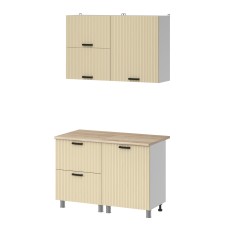 МК Аленушка 1,2м с ящ.в 2 Лотос Фисташка,скоба антрацит,сонома