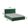 Кровать с ортопедическим основанием Манука (1,4м), Изумрудный