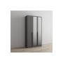 Шкаф Мадрид (1,2) с зеркалом графит серый