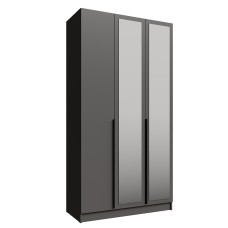 Шкаф Мадрид (1,2) с зеркалом графит серый
