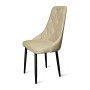 Стул "Граф" черный матовый Томми 02 бежевый