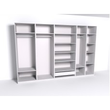 Гардеробная Рум. Комплект 6.1 без фасадов, ясень