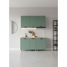 МК Аленушка 1,6м в.3 Орешник Матовая Мята,скоба черный,сонома